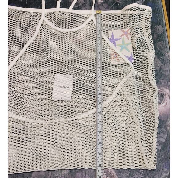 Forever21 Mesh Maxi Dress Cover Up Swimwear Sleeveless White Womens XL NWT - Picture 5 of 5